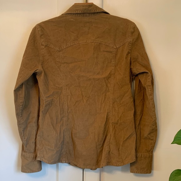 Corduroy Brown Button up by GAP. Stretchy soft fabric with opal buttons. - Picture 3 of 3